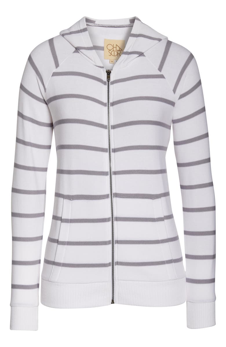 Chaser Cozy Stripe Zip Hoodie, Alternate, color, 
