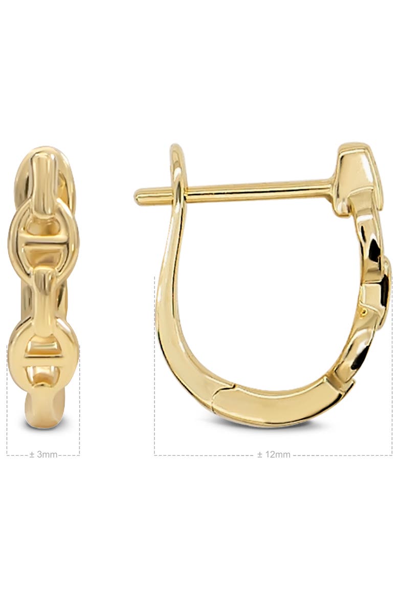 Mariner Anchor Hoop Earrings in 14K Gold, Alternate, color, Yellow Gold