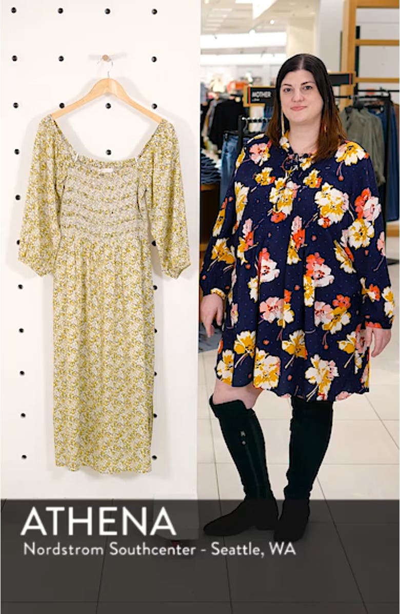 Nevaeh Smocked Midi Dress, sales video thumbnail