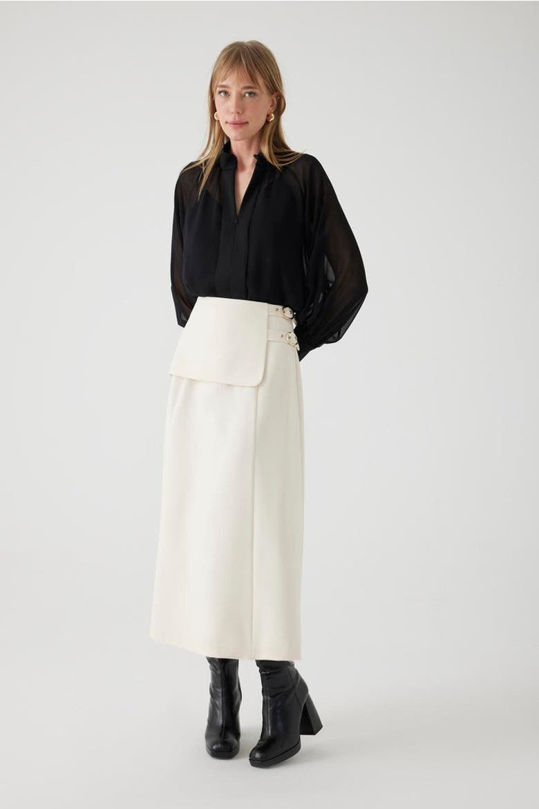 Arlene Chiffon Blouse, Alternate, color, BLACK