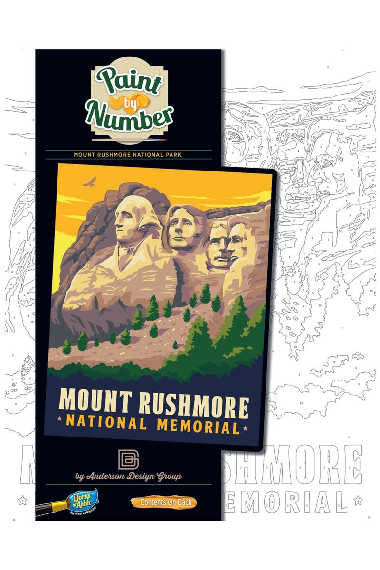 Mount Rushmore Paint by Number, Main, color, Multicolor