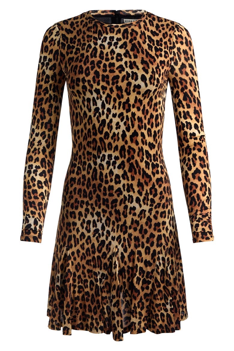 Wendy Fit and Flare Minidress, Alternate, color, SPOTTED LEOPARD