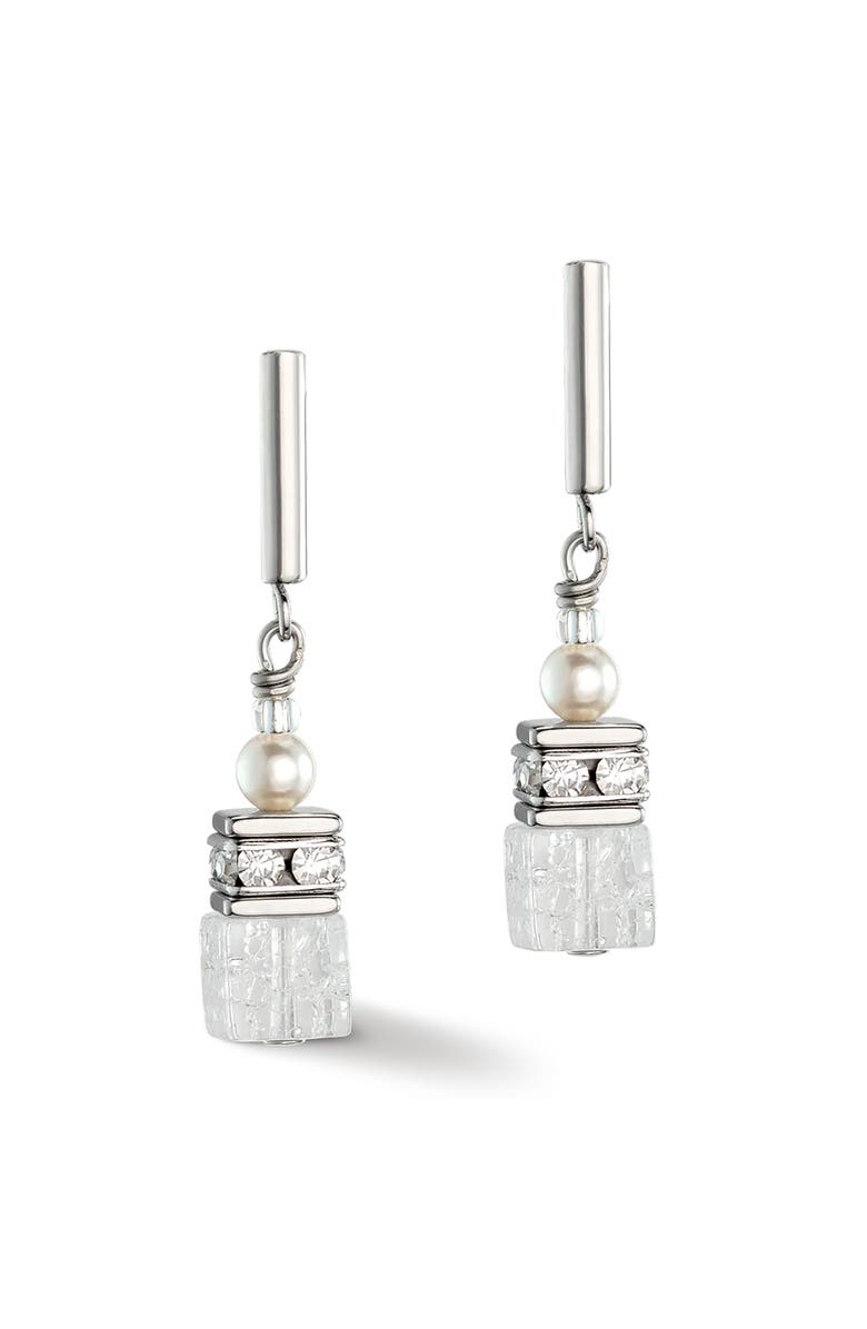 COEUR DE LION Geocube<sup>®</sup> Precious Fusion Pearls Earrings, Main, color, White