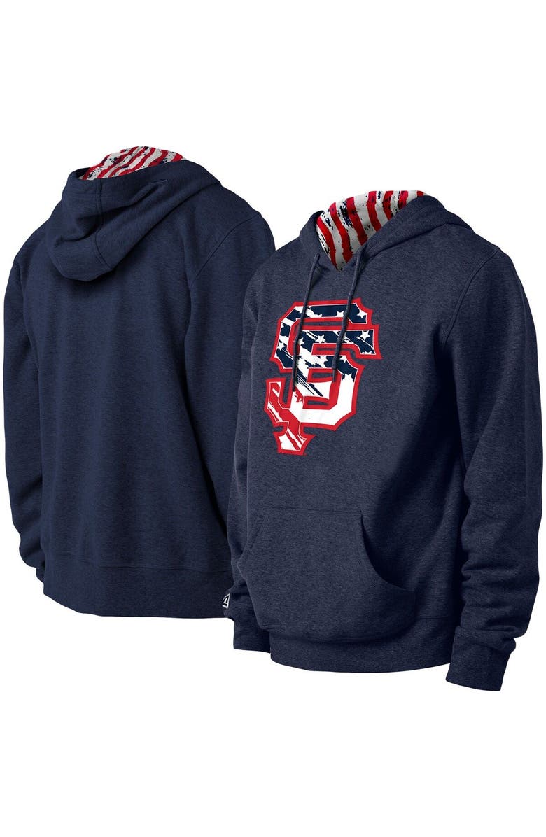 New Era Men's New Era Navy San Francisco Giants 4th of July Stars & Stripes Pullover Hoodie, Alternate, color, 