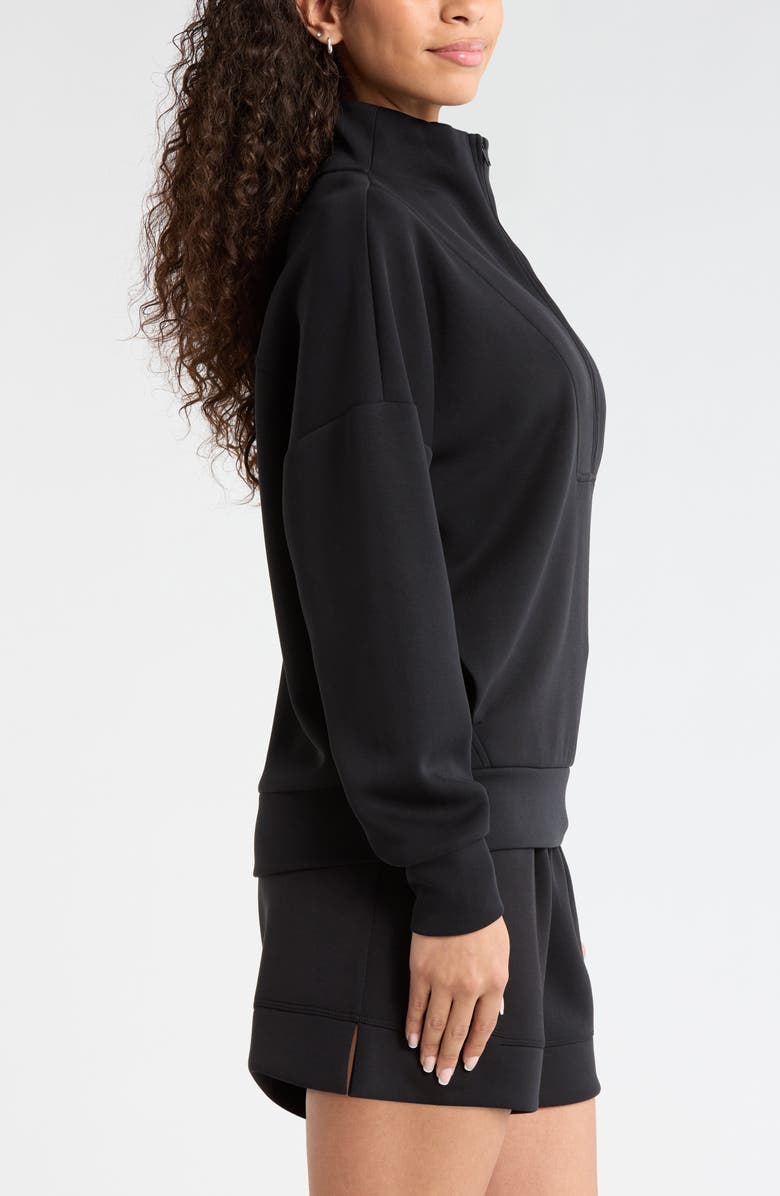 Zella Ultra Soft Half Zip Pullover, Alternate, color, Black