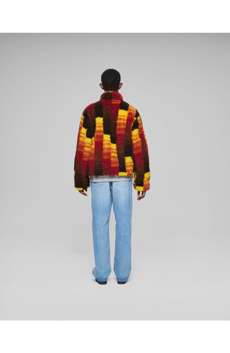 vowels Jacquarded Fleece Jacket, Alternate, color, 