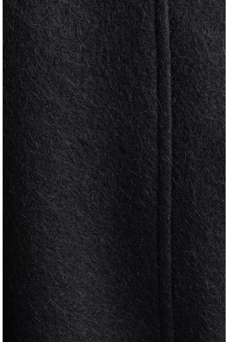Short Wool & Alpaca Wrap Coat, Alternate, color, BLACK
