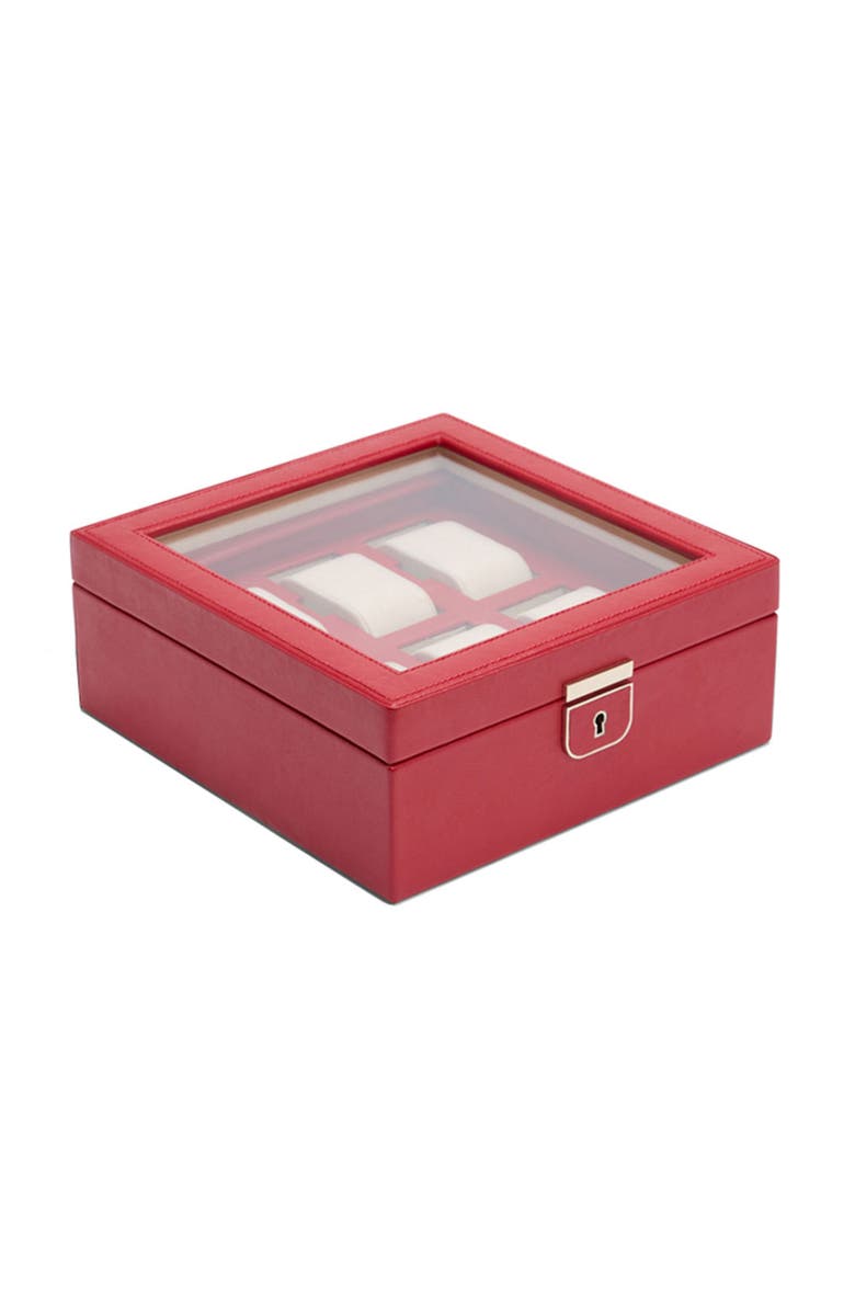 WOLF Palermo 6 PC Watch Box, Alternate, color, Red