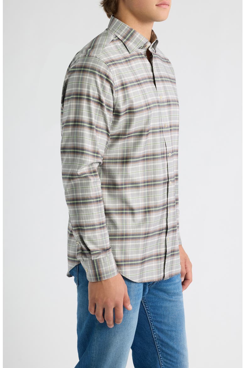 Lone Cypress Plaid Long Sleeve Button-Up Shirt, Alternate, color, LIGHT GRAY