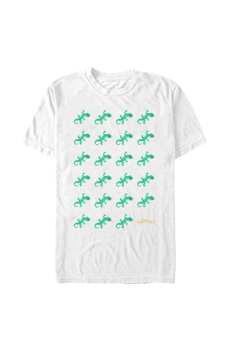 Hoppers Men's Hoppers Tom Lizard Icon Grid  Graphic T-Shirt, Main, color, White