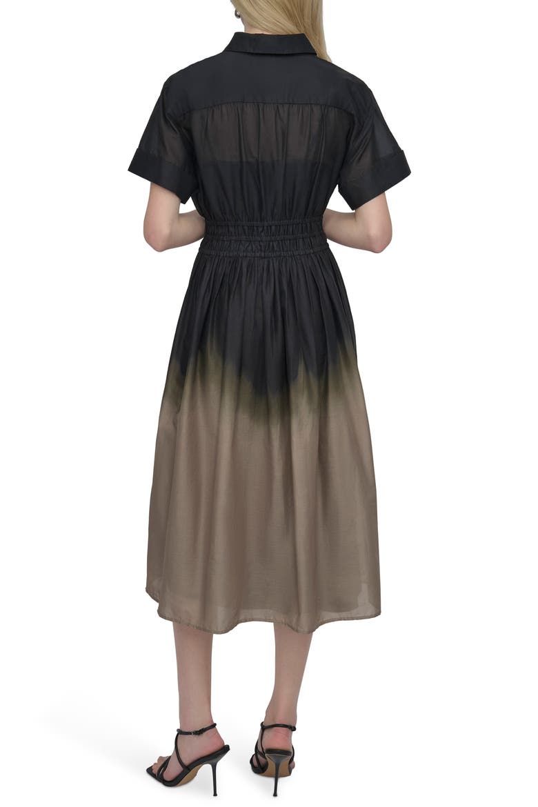 Cotton Poplin Midi Shirtdress, Alternate, color, CAPPUCCINO