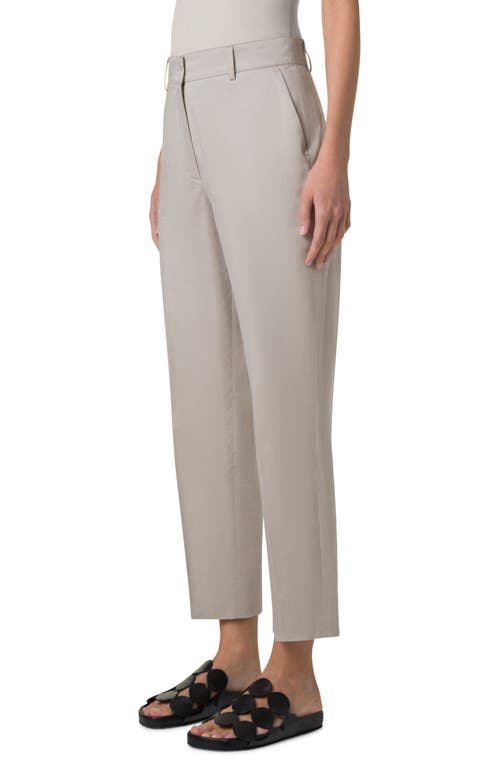 Akris Punto Feryn Stretch Cotton Ankle Pants In Chalk