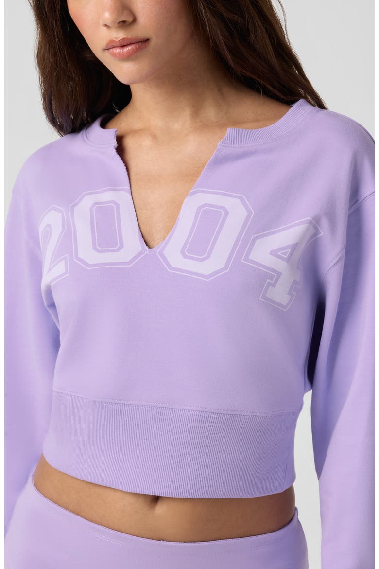 2004 Split Neck Sweatshirt, Alternate, color, MILLIE LAVENDER