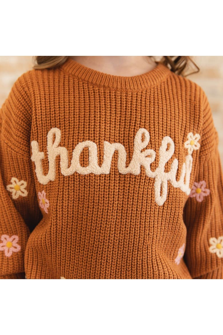 Thankful Thanksgiving Sweater, Alternate, color, Burnt Orange
