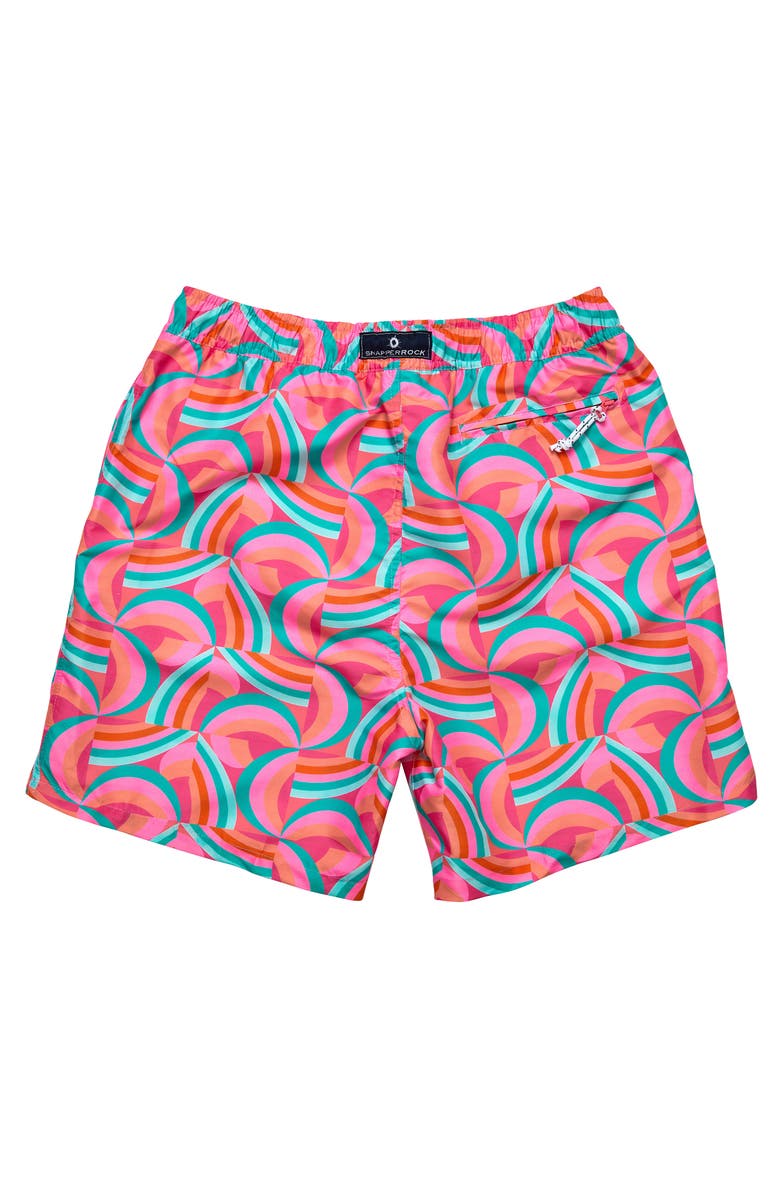 Snapper Rock Sustainable Swim Shorts, Alternate, color, Geo Melon