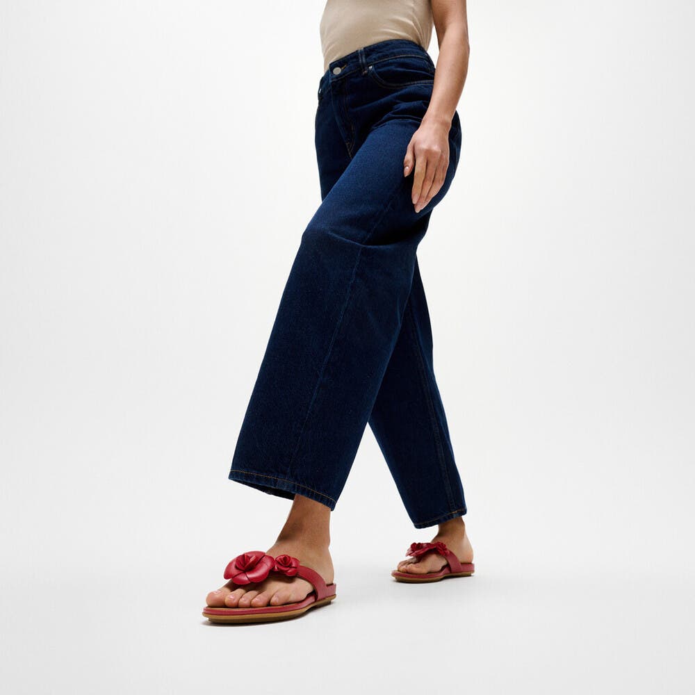 Gracie Flower Flip-Flops, Alternate, color, Burnt Berry