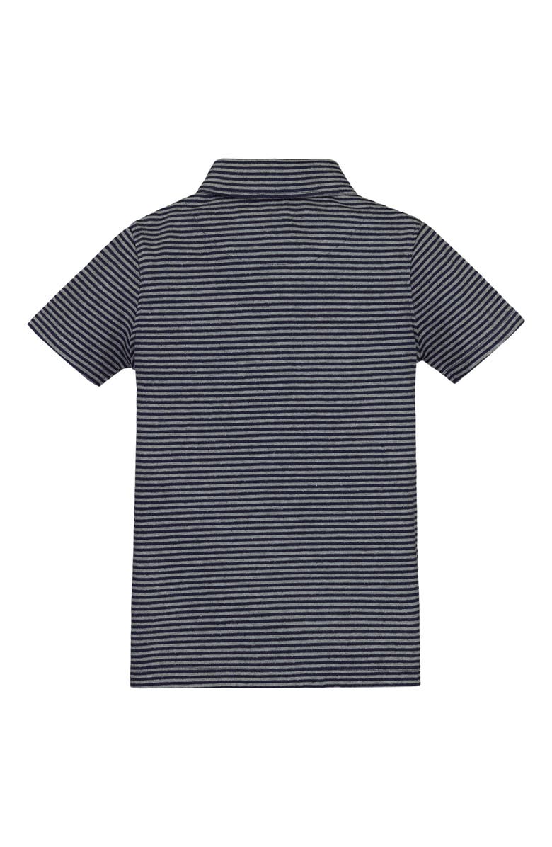 Hope & Henry Baby Boys' Jersey Polo, Infant, Alternate, color, Navy Micro Stripe Jersey