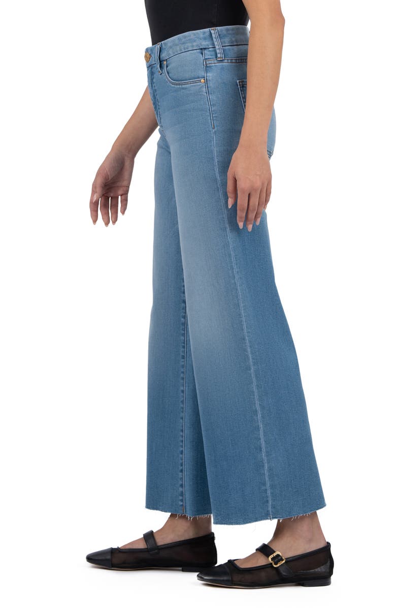 KUT from the Kloth Meg Fab Ab High Waist Raw Hem Ankle Wide Leg Jeans, Alternate, color,