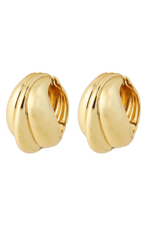 Three Row Bubble Hoop Earrings