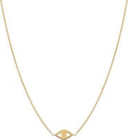 BY ADINA EDEN Mini Solid Evil Eye Necklace 14K