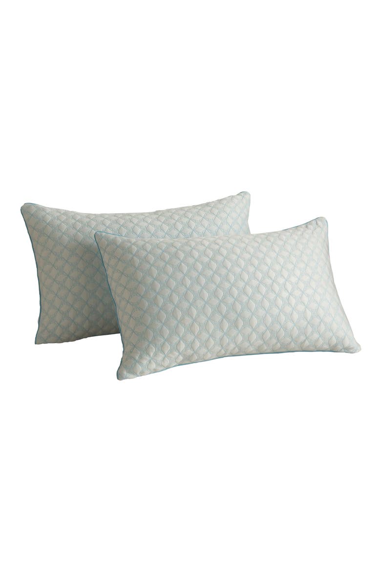 Set of 2 Cooling Down Alternative Pillows, Main, color, WHITE