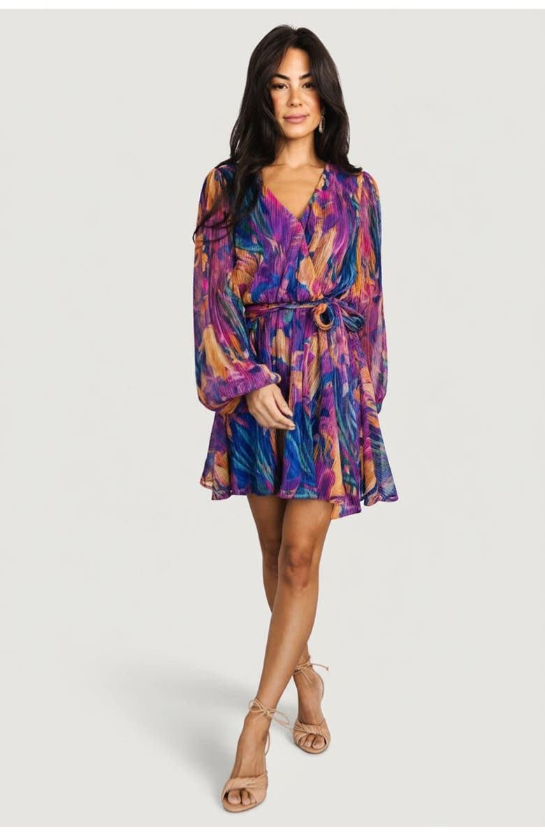 Baltic Børn Rev Mini Dress, Main, color, Blue Multi