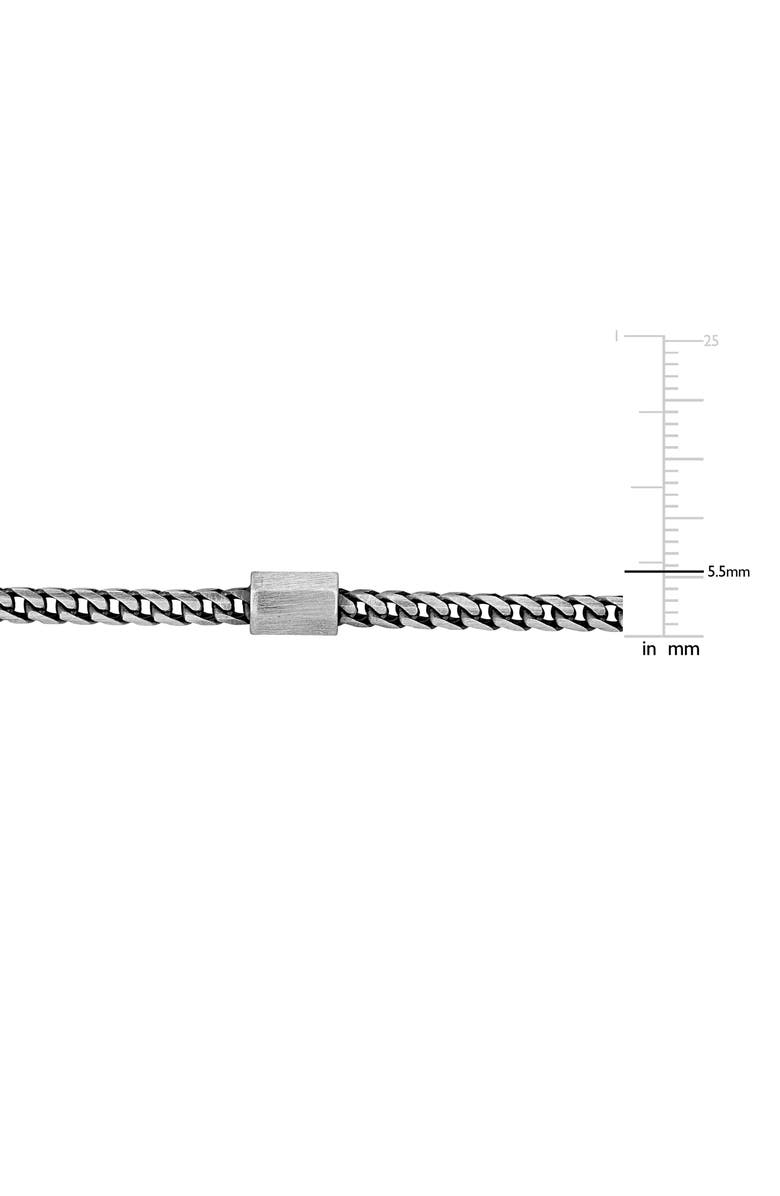 DELMAR Men's Franco Chain Necklace & Bracelet Set, Alternate, color, Silver