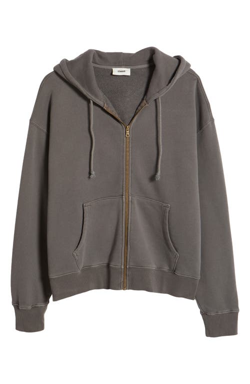 Elwood Core Oversize Terry Full Zip Hoodie In Gray