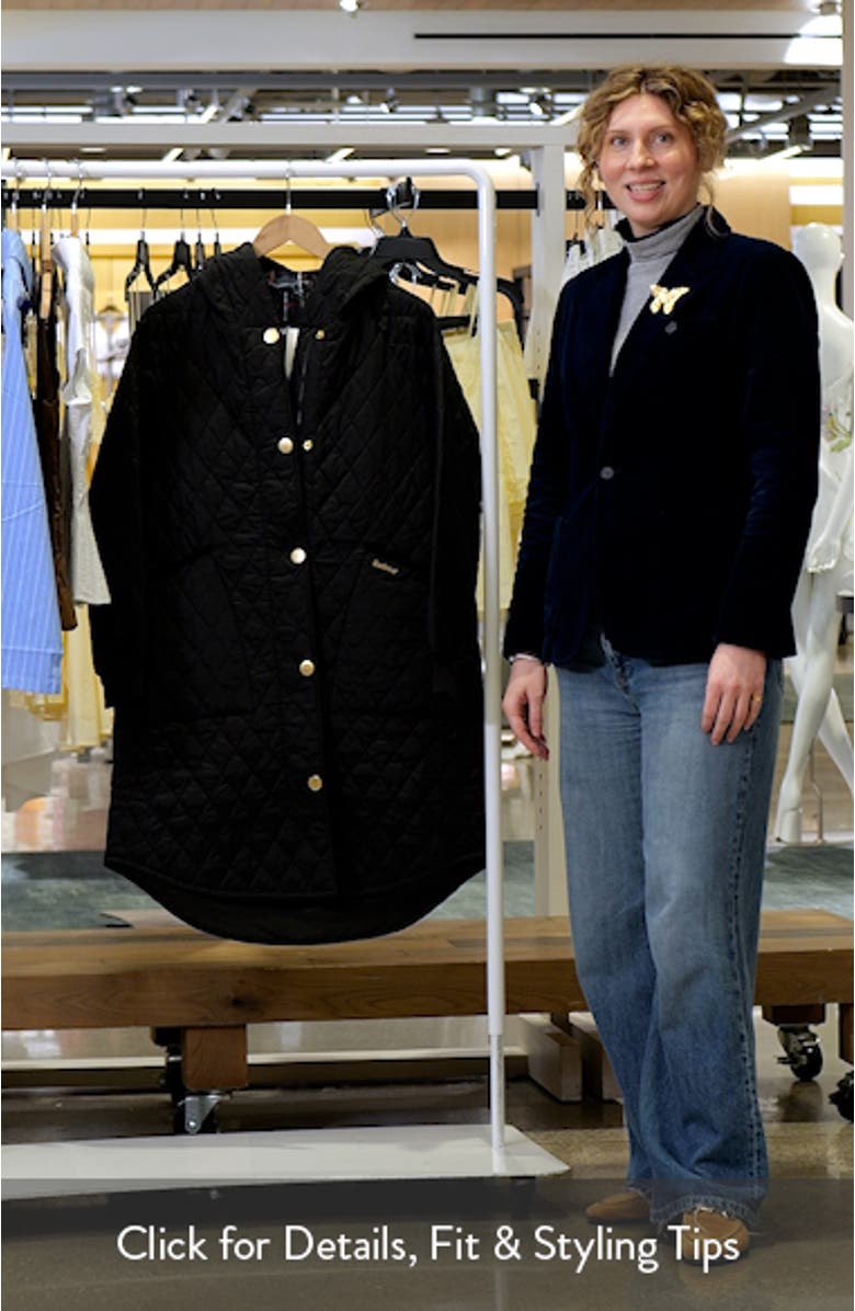 Hilary Longline Quilted Jacket, sales video thumbnail