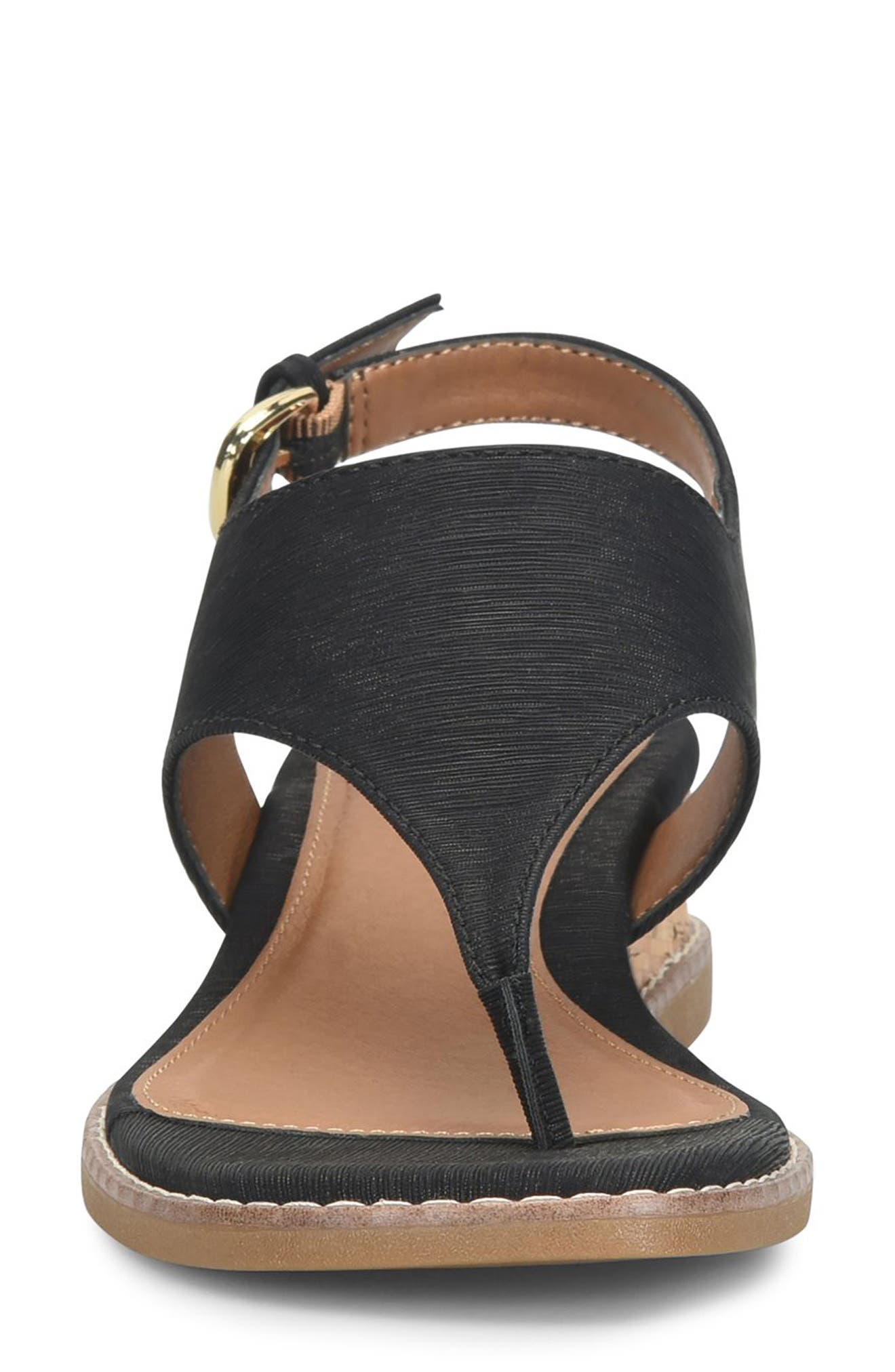 EUROSOFT Macrae Slingback Wedge Sandal, Alternate, color, Black