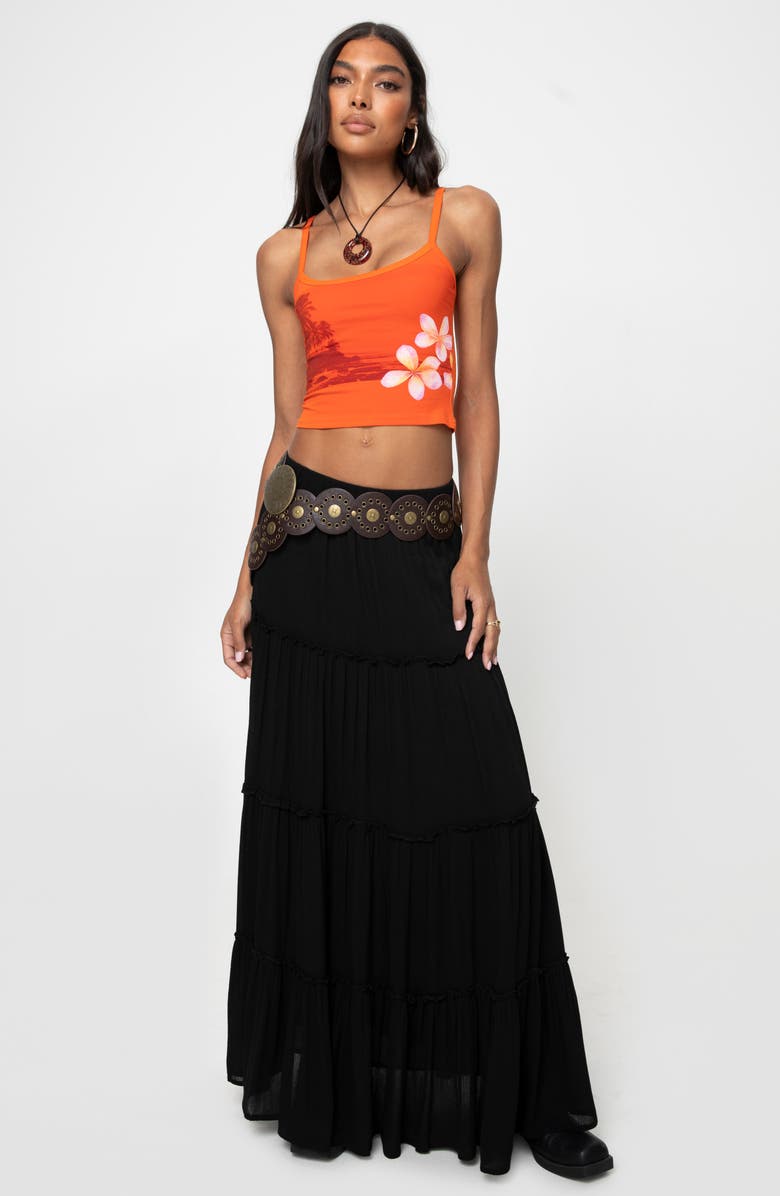 Princess Polly Sunset Crop Camisole, Alternate, color, Orange