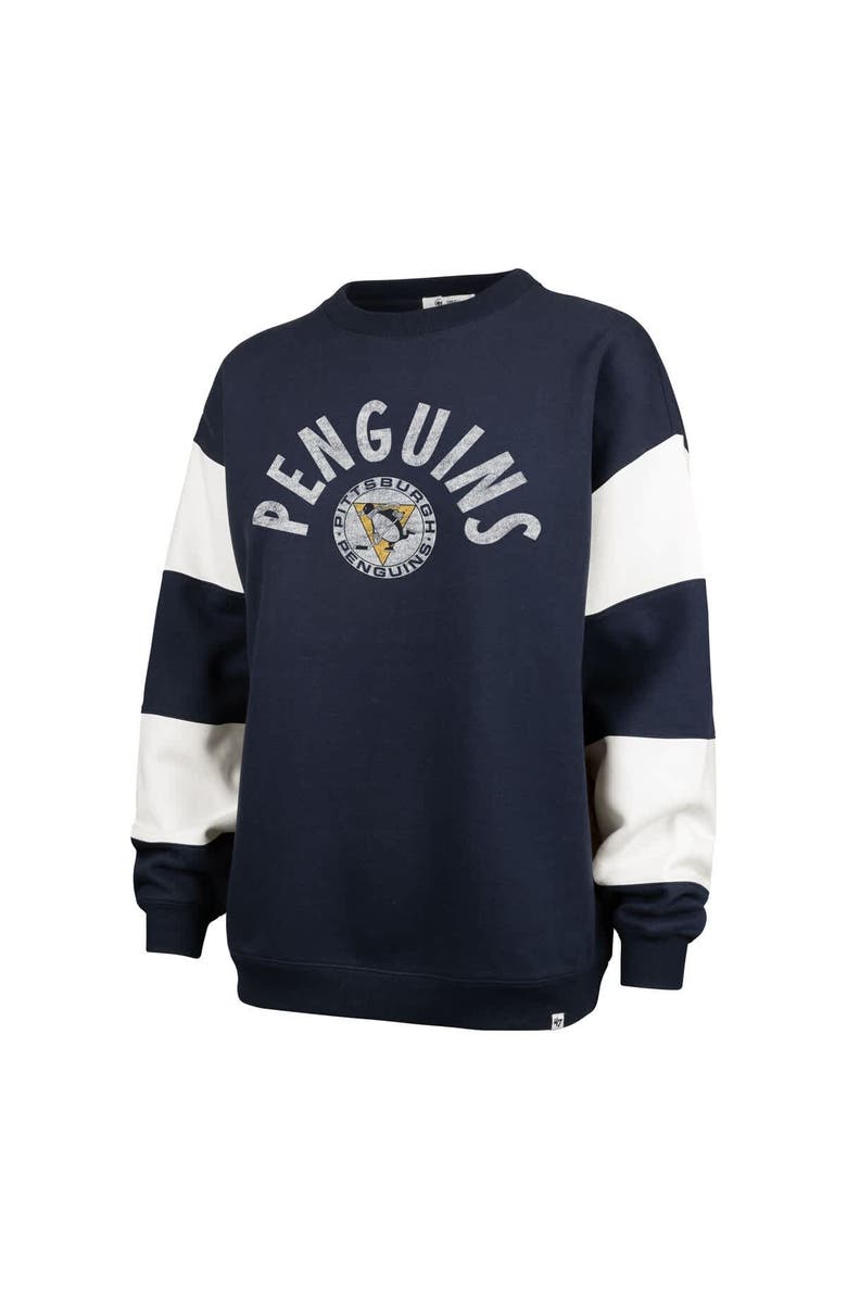 '47 Women's '47 Navy Pittsburgh Penguins Eephus Barred Pullover Sweatshirt, Alternate, color, Navy