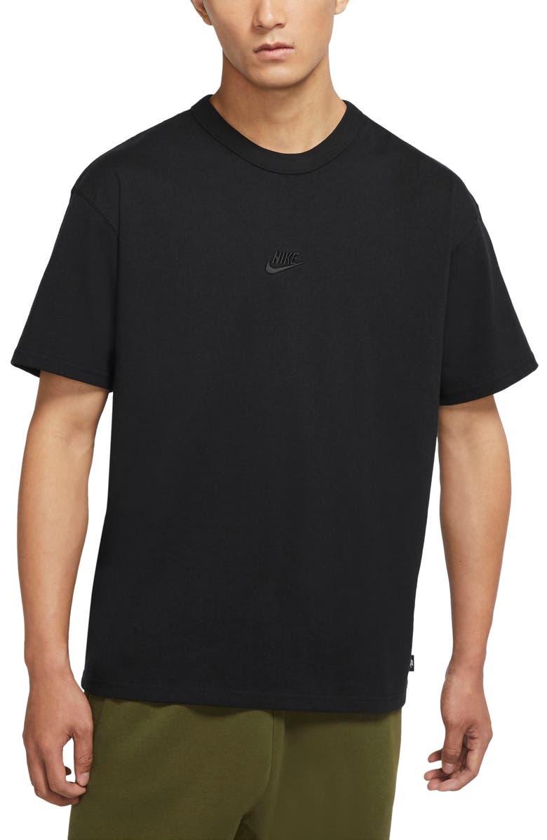 Nike Premium Essential Cotton T-Shirt, Main, color, Black/ Black