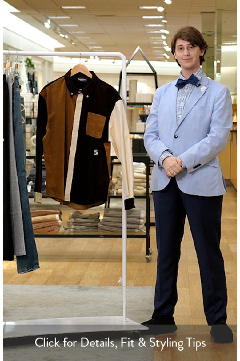 Relaxed Franklin Colorblock Stretch Corduroy Button-Down Shirt video