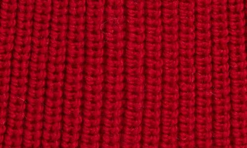 Bode Stripe Merino Wool Pom Beanie In Red