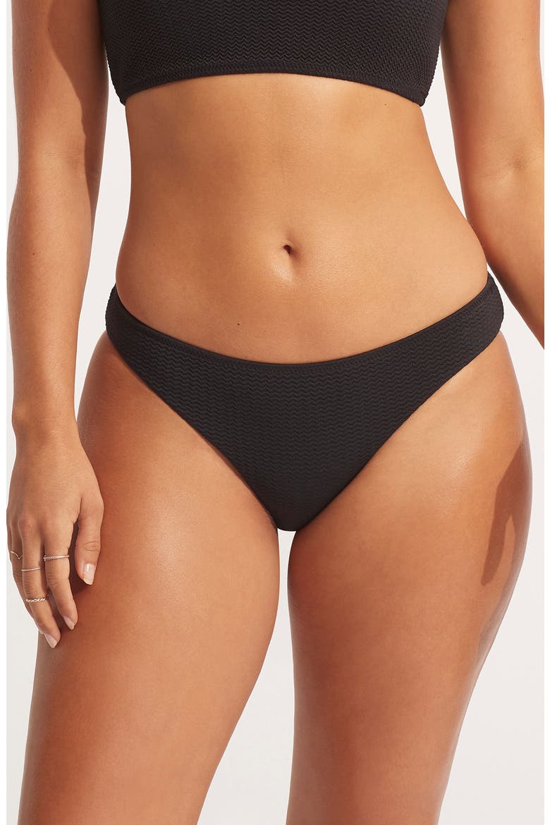 Sea Dive Hipster Bikini Bottoms, Main, color, BLACK