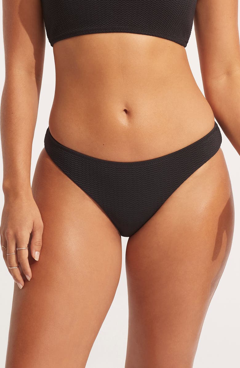 Seafolly Sea Dive Hipster Bikini Bottoms, Main, color, Black