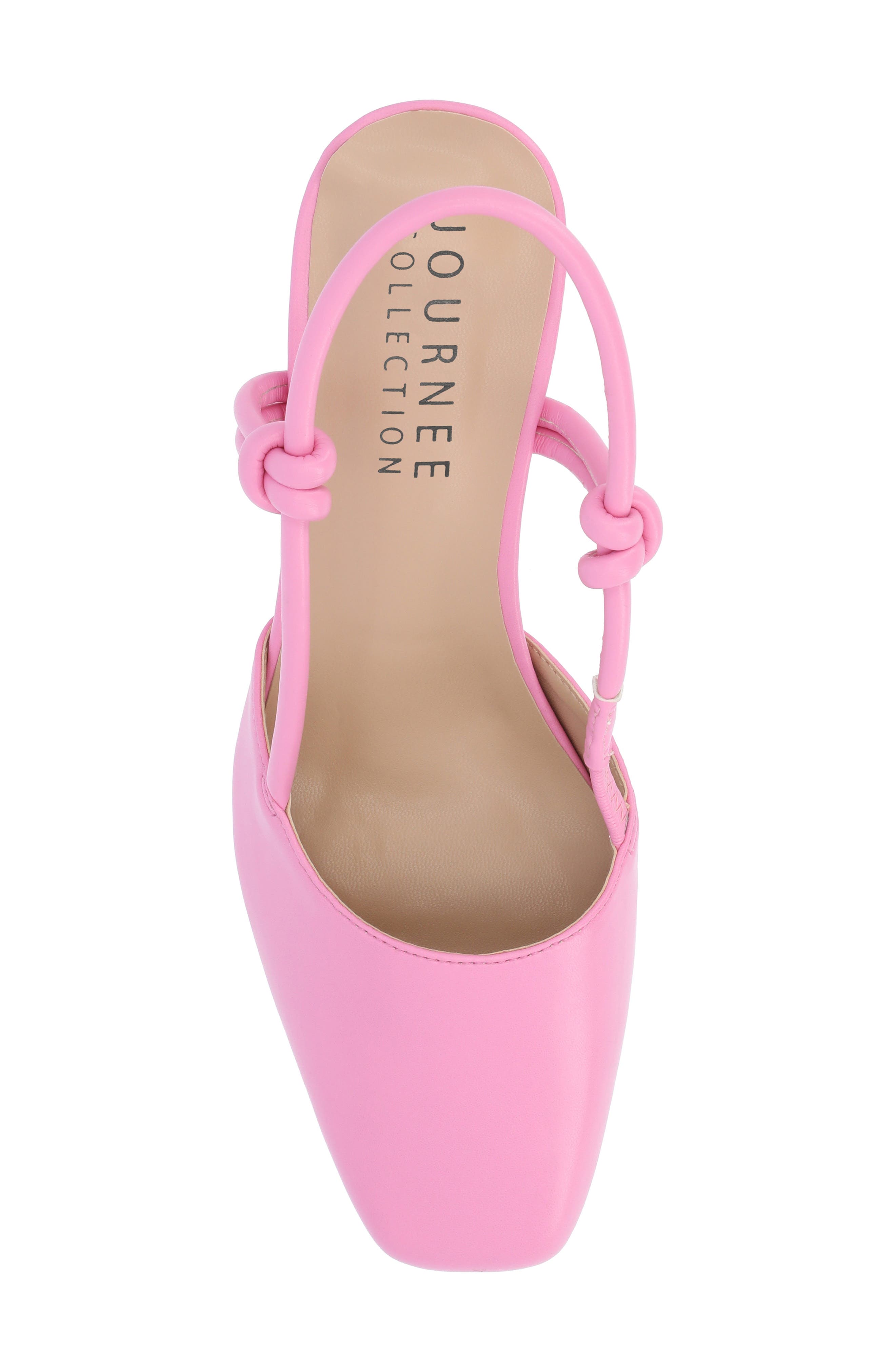 Journee Collection Margeene Slingback Pump, Alternate, color, Pink