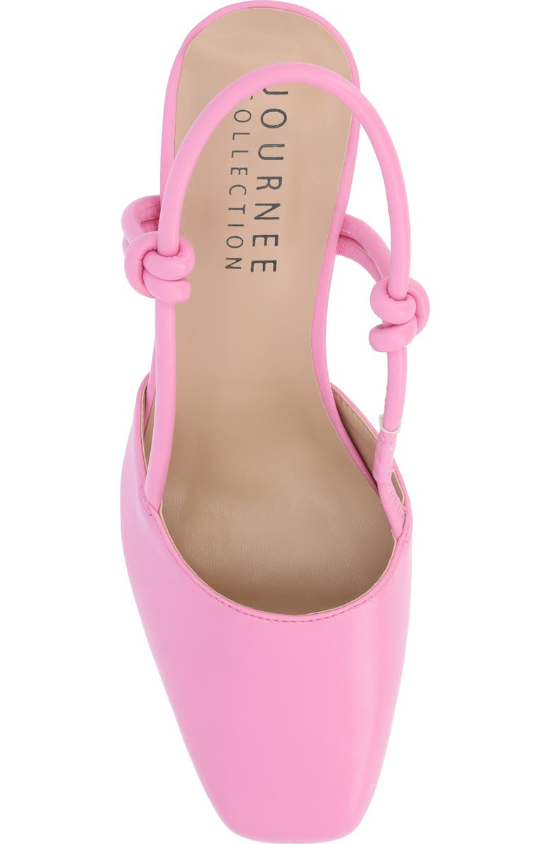 Journee Collection Margeene Slingback Pump, Alternate, color, Pink