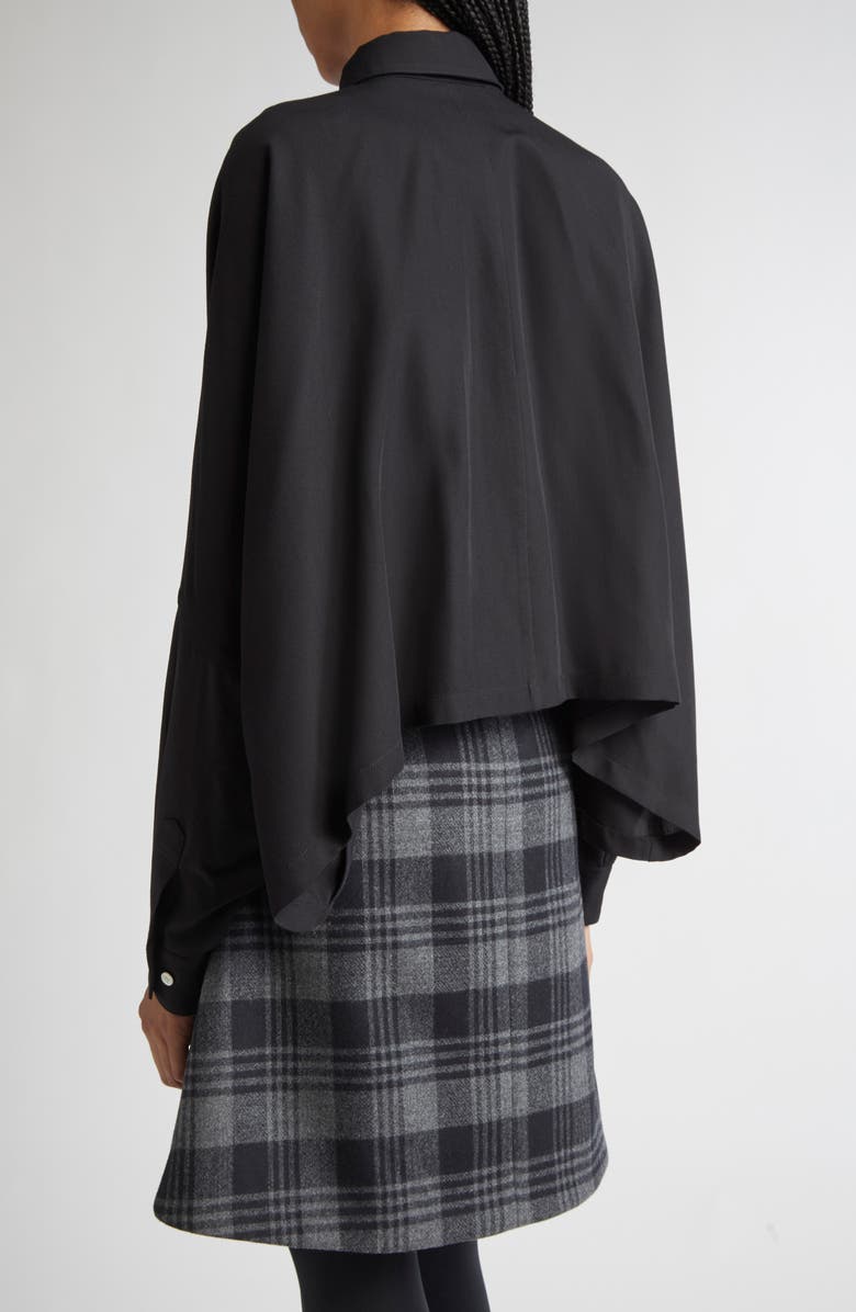 Proenza Schouler Zad Classic Twill Button-Up Top, Alternate, color, Black