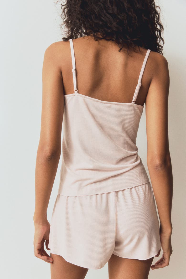 Ribbed Jersey Pyjamas, Alternate, color, Powder pink
