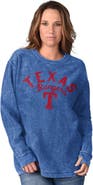 G-III 4HER BY CARL BANKS Women's G-III 4Her by Carl Banks Royal Texas Rangers Comfy Cord Pullover Sweatshirt