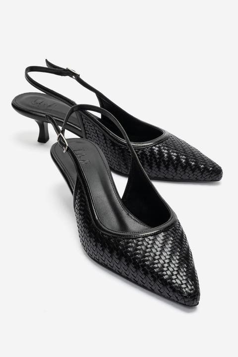 Fendrix Kitten Heel Slingback Pump