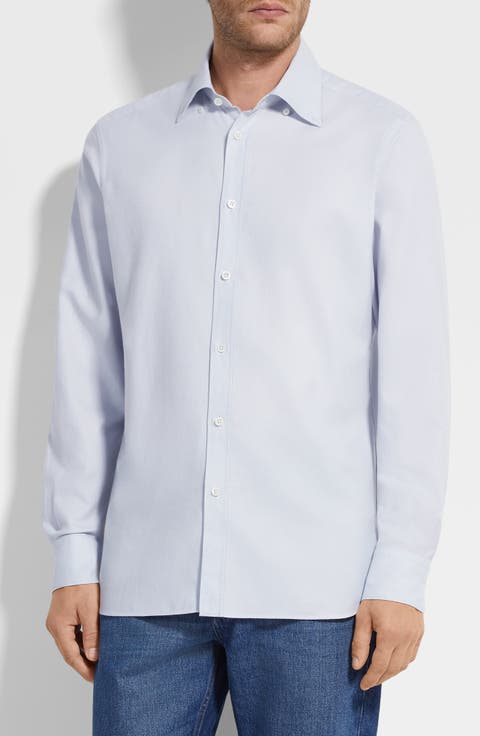 Cashco Cashmere & Cotton Button-Down Shirt