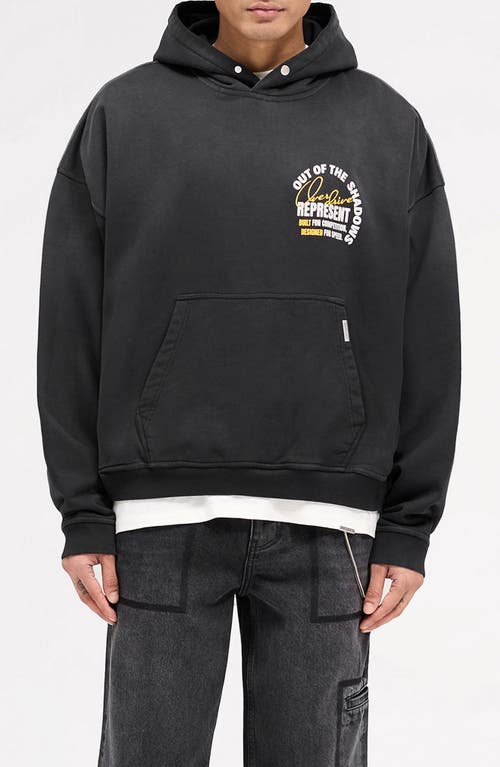 Represent Out Of The Shadows Graphic Hoodie In Black
