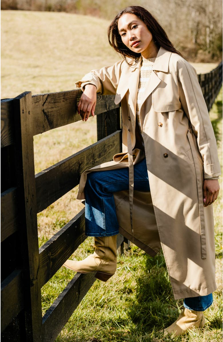 ABLE Kimberly Trench Coat, Alternate, color, Brown Sugar