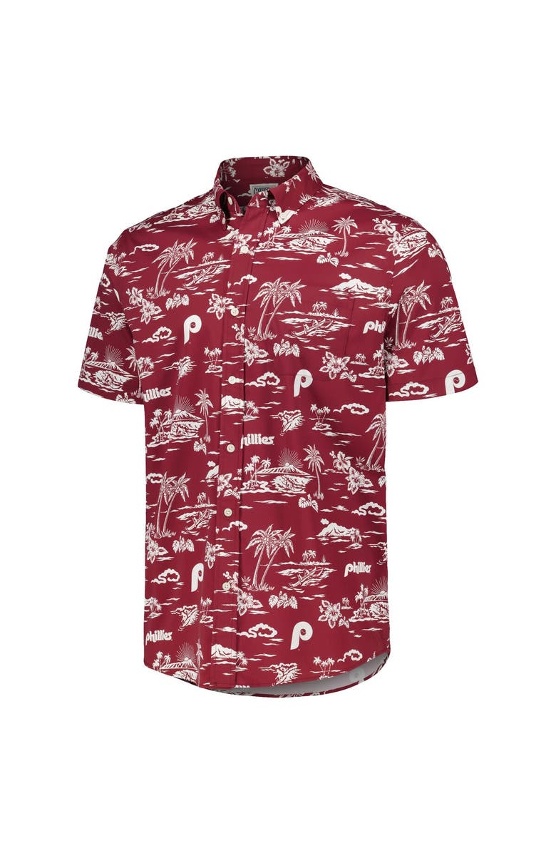 Reyn Spooner Men's Reyn Spooner Red Philadelphia Phillies Kekai Button-Down Shirt, Alternate, color,