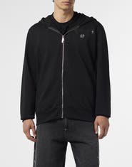 PHILIPP PLEIN Fleece Zip Hoodie Greatness Men