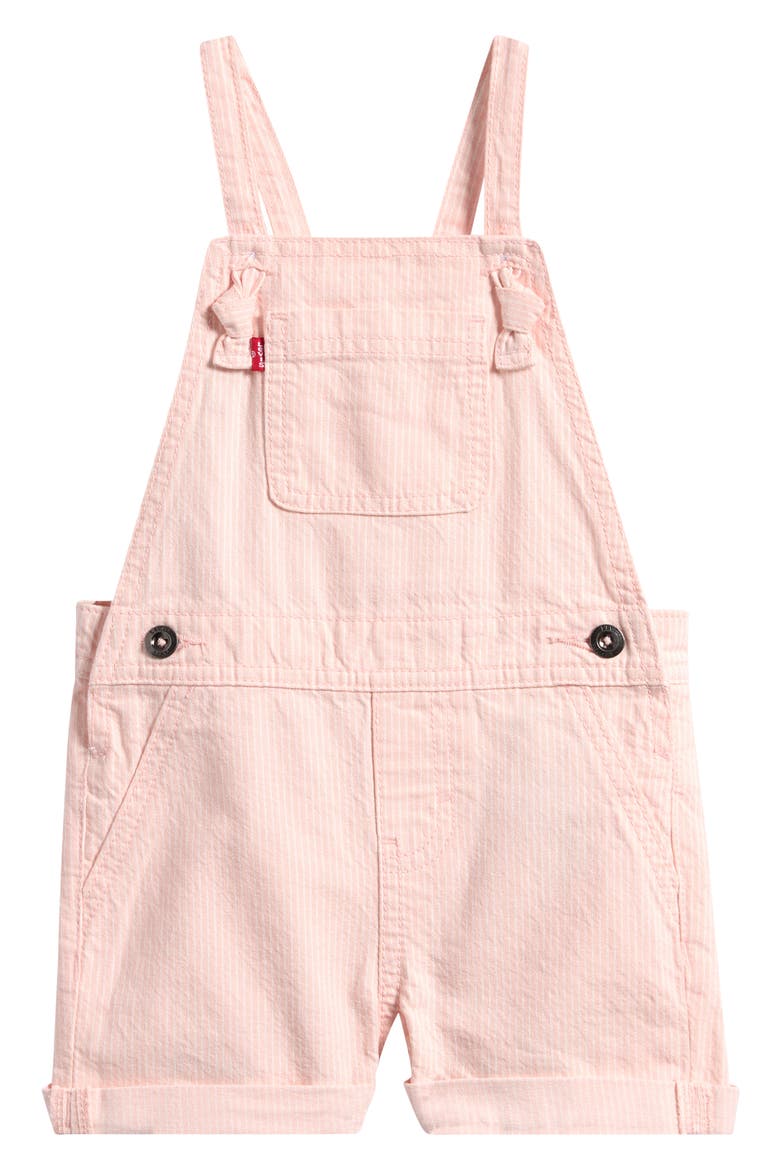 Cotton Denim Short Overalls, Main, color, ENGLISH ROSE