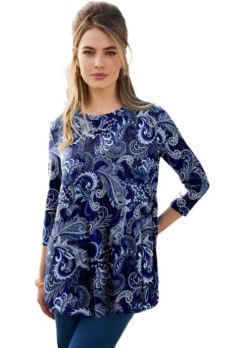Stretch Knit Swing Tunic (Plus Available)
